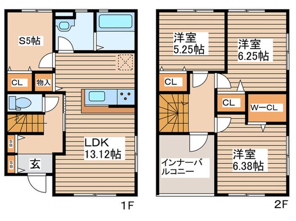 リーブルファイン杉戸内田の物件間取画像